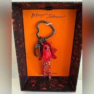 Betsey Johnson Red Ghost Devil Key Charm